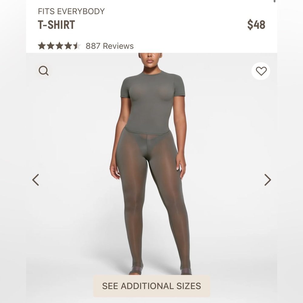 Skims fits everybody short sleeve tshirt